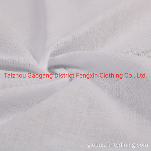 Shirt Collar Interlining Woven Fabric Double DOT Coating Fusible Adhesive Interfacing Factory